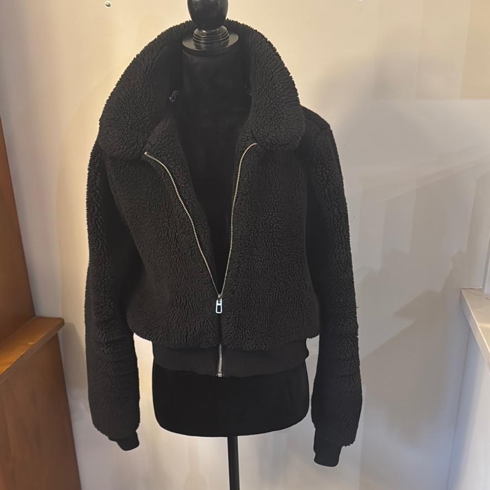 Good American Teddy Crop Jacket L